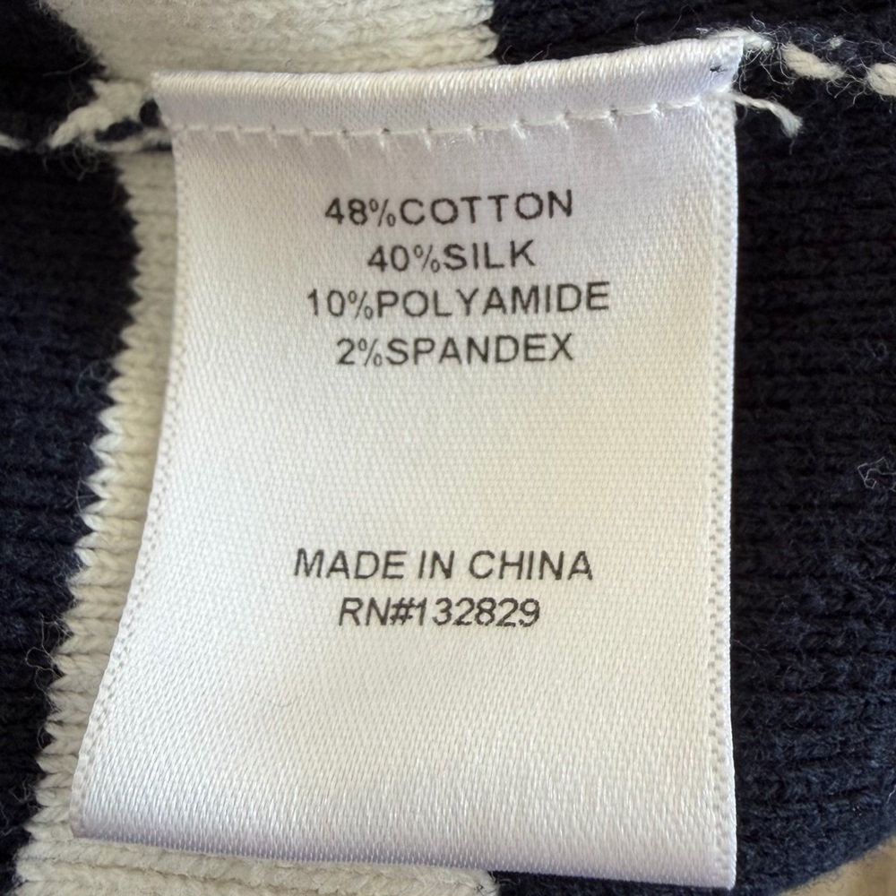 GRLFRND Paricia Striped Tube Maxi Dress in Ivory & Navy size L - Picture 9 of 10